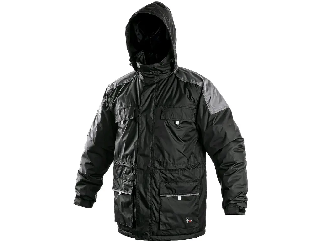 Fotografie Pánská zimní bunda FREMONT, černo-šedá, vel. S